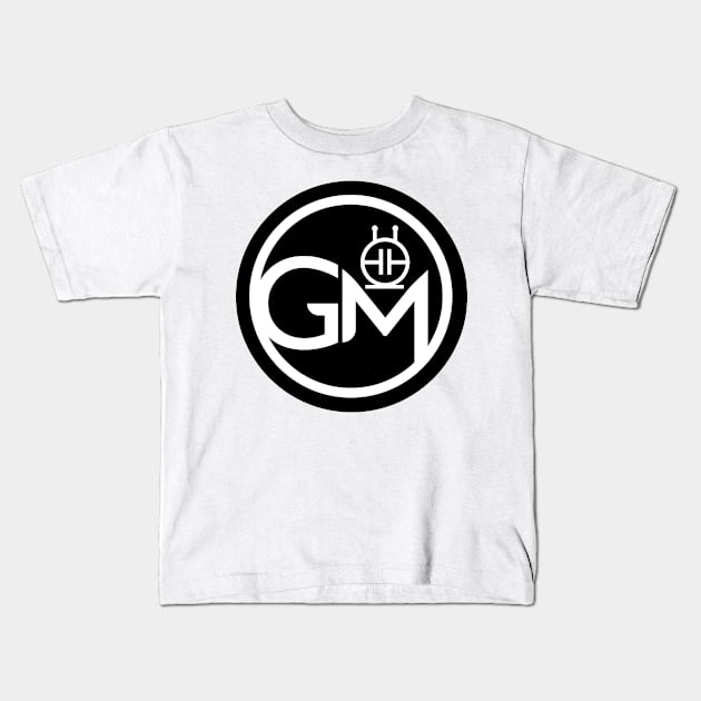 Growler Media Logo Round Black Kids T-Shirt by GrowlerMedia